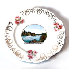 SPOKANE RIVER WA WASHINGTON Antique Souvenir RARE China Dish Plate picture
