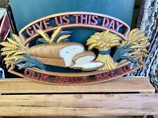 Vintage Sexton Home Interior Metal Plaque Give Us This Day Our Daily Bread picture