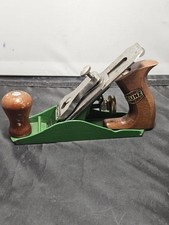 Vintage KUNZ B2 Hand Plane Rare Green Woodworking Tool Wooden Handles picture