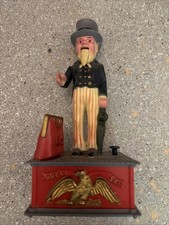 Vintage Plastic 1975 Uncle Sam Bank Works 1975 Hong Kong Rare picture