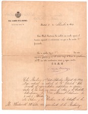Pedro de Madrazo y Kuntz, Bienvenido Oliver y Esteller Signed Letter 1884 Spain picture