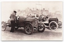 Antique Spokane Interstate Fairground 1911 RPPC Early Auto Race Cars #3 Postcard picture