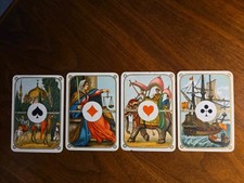 Antique C.1890 B Dondorf No. 207 Four Continents Playing Cards Complete Boxed picture
