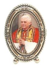 Silver-tone Framed Pope Benedict XVI Vatican Souvenir Keepsake picture