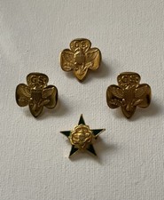 VTG 1940s, 1950s & 1980s GIRL SCOUTS OF AMERICA PINS STAMPED picture