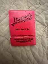 Matchbook Matches BOPPER'S Bar & Boogie Greensboro NC New Rare Vintage picture