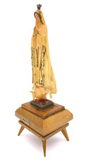 Mechanical Music French 1920 Our Lady Antique  Box Virgin Mary Fatima Rare⭐ picture