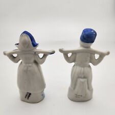 Vintage Dutch Boy Girl Figurines Blue White Porcelain Set Japan 4