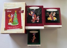 Set of 4 Hallmark Winnie the Pooh and Tigger Ornaments NEW picture