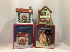 Americana Porcelain Collectable “Law Office” & “Doctor” Illuminated Houses picture