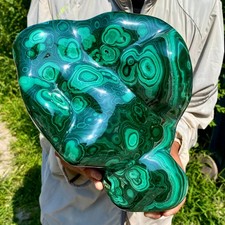 20.5LB TOP Natural Malachite crystal quartz Mineral specimen Reiki gem picture