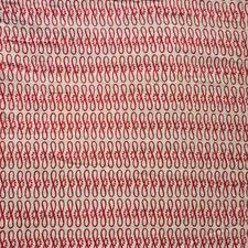 Vintage Feedsack Fabric Red Geometric Ribbon Loop Print 36