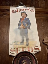 Vintage/Antigue D.M. Ferry & Co. Standard Seeds Poster. 24x 12.5 Inches picture