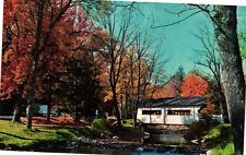 Vintage Postcard- COVERED BRIDGE, SWIFTWATER INN, SWIFTWATER, PA. 1960s picture