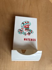 VTG MUSHROOM Match Box Hard Plastic Wall Holder Red Green Retro 70s picture