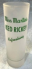 Vintage Miss Martin's Iced Rickey Syrup Line Soda Fountain Glass picture