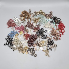 Lot of Old Broken Rosary Bead Parts Repair Lot picture
