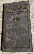 1920’s - 30’s Martin-Parry CHEVROLET Commercial Bodies Dealer Catalog Booklet picture