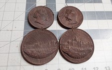 1876 100 Year Centennial Philadelphia Exposition Wooden Coin picture