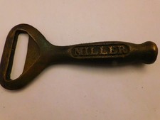 Rare Vintage Miller High Life Beer Heavy Duty Brass Opener Muddler  Nice Patina picture