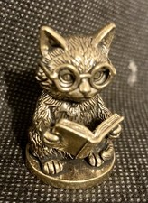Cute Kitten Reading a Book 1 1/2