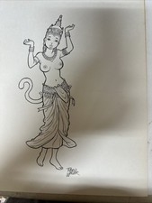 Omaha the Cat Dancer Original Signed Ink Art by Reed Waller Vintage Underground picture