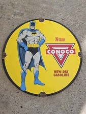 VINTAGE CONOCO N-TANE GAS PORCELAIN GAS STATION PUMP SIGN 12