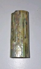 VINTAGE Mother of Pearl Shell BIC Lighter Case Ocean Cover Gift 1980s Old Stock  picture