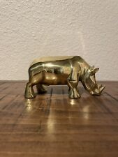 Vintage 5.5” Solid Brass Rhino *Beautiful* picture