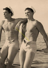Male Sailors Muscular Men Gay Man Jock Hunk Vintage 5X7 Photo Print M2293 picture