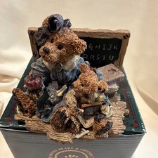 NEW in Box Boyds Bear Miss Bruin & Bailey The Lesson Figurine 1994 #2259 picture