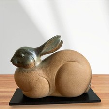 Rabbit Ornament Japanese Pottery of Tokoname 20x13cm/7.87x5.11