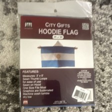 CITY GIFTS HOODIE FLAG ARGENTINA 3FT X 5FT NEW NWT picture