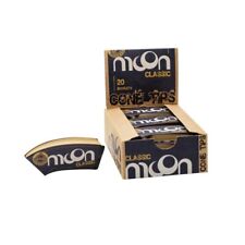 Moon Unbleached Tips Rolling Paper Classic Cone Filter Tips Cigarette 20 Booklet picture
