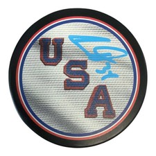 Auston Matthews Team USA Hand Signed USA Hockey Official Puck - In Stock Now picture