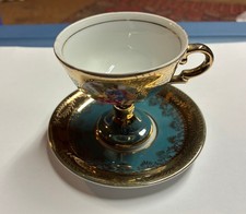 VINTAGE ROYAL VIENNA DEMITASSE TEACUP (11/620) WITH MATCHING SAUCER  picture