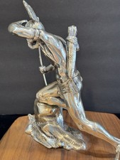 Antique Alfred Flauder Native American Brave Sculpture with Scheaffer Pen 14