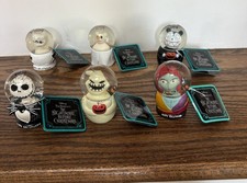 Disney Tim Burton’s The Nightmare Before Christmas Mini Snow Globe Lot of 6 picture