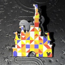 2025 Disney Hidden Mickey Walt Disney World Wave B Geometric Castle Trading Pin picture