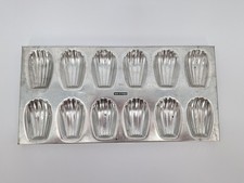 Vintage French Madeleine Pan 12 Cavity Metal Baking Mold Made in France picture