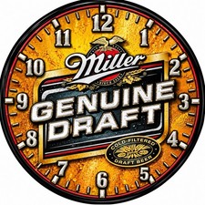 Miller Genuine Draft Vintage 9” Wall Clock picture