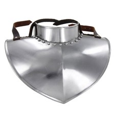 Medieval Standing Collar Gorget: 18-Gauge Steel Renaissance Neck & Chest Armor picture