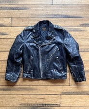 1950’s - 1960’s Harley-Davidson Black Horse Hide Studded Biker Jacket picture