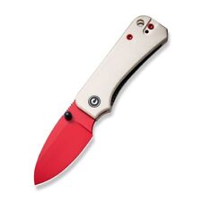 Civivi Baby Banter Folding Knife White G10 Handle Nitro-V Red Finish C19068S-7 picture
