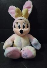 Disney Store 2020 Minnie Mouse Plush Easter Bunny Pastel Pink Tie-Dye  picture