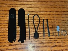 New Victorinox 91mm PLUS HANDLE / SCALE 9 Piece KIT in BLACK   Inc Pen picture