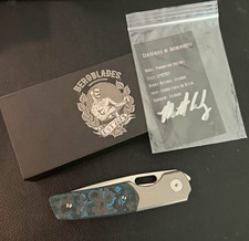 Berg Blades Production Sweeney Titanium Drop Point Knife 20CV Arctic Storm CF picture