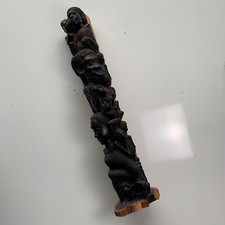 VTG MAKONDE FAMILY African Ebony Wood Carving of Family Tree - LARGE - 33