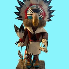 Vtg Hopi Kachina Doll Aloha Chief HandCarved 14” Tall Cottonwood Root picture