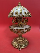 Vintage Franklin Mint House of Faberge Imperial Carousel Egg Musical picture